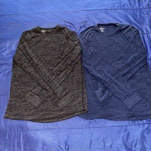 2 American Eagle Active Flex Long Sleeve Shirts, Mens Size Medium